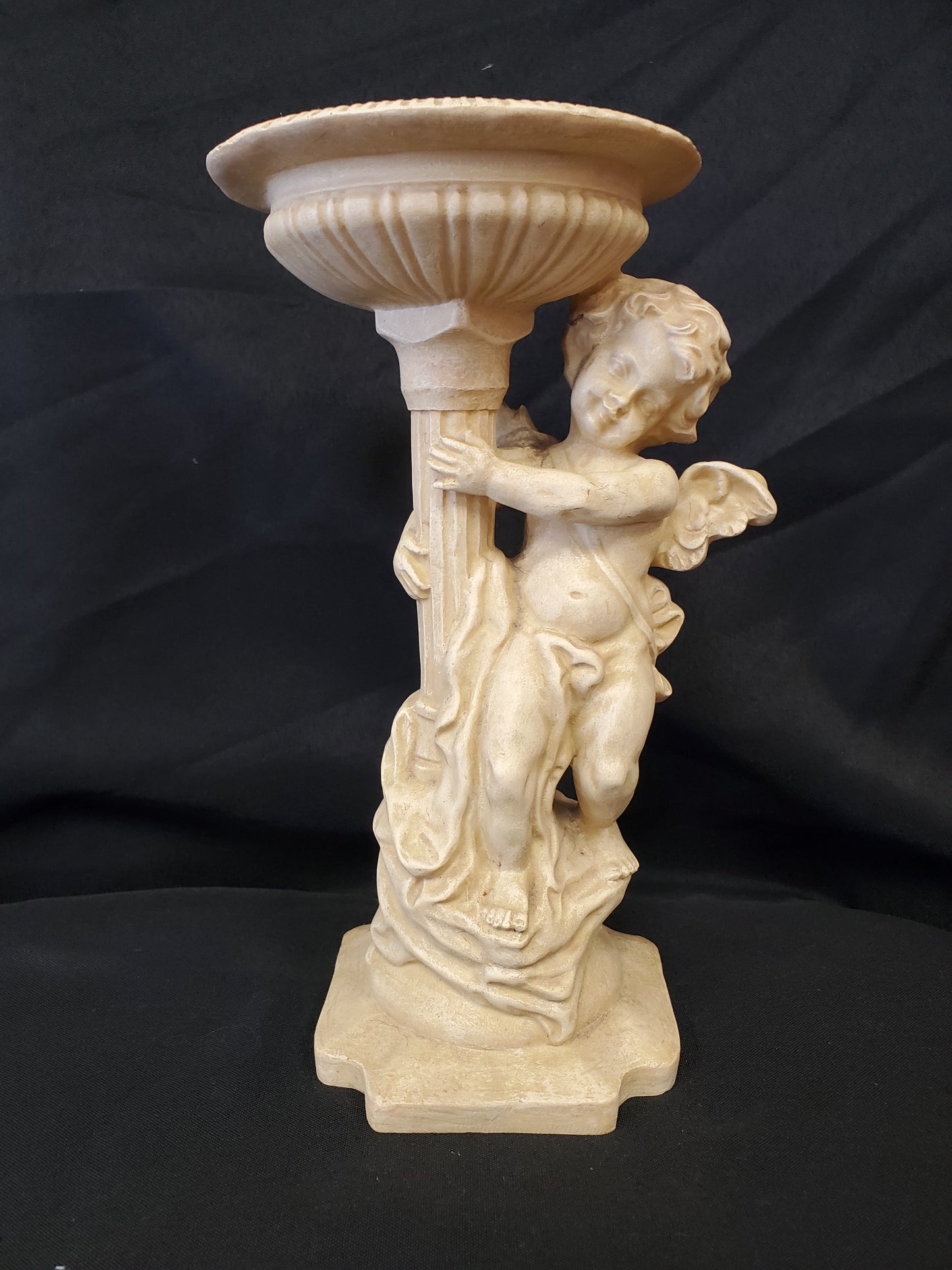 11" Cherub Statue Bird Feeder/Water Bowl
