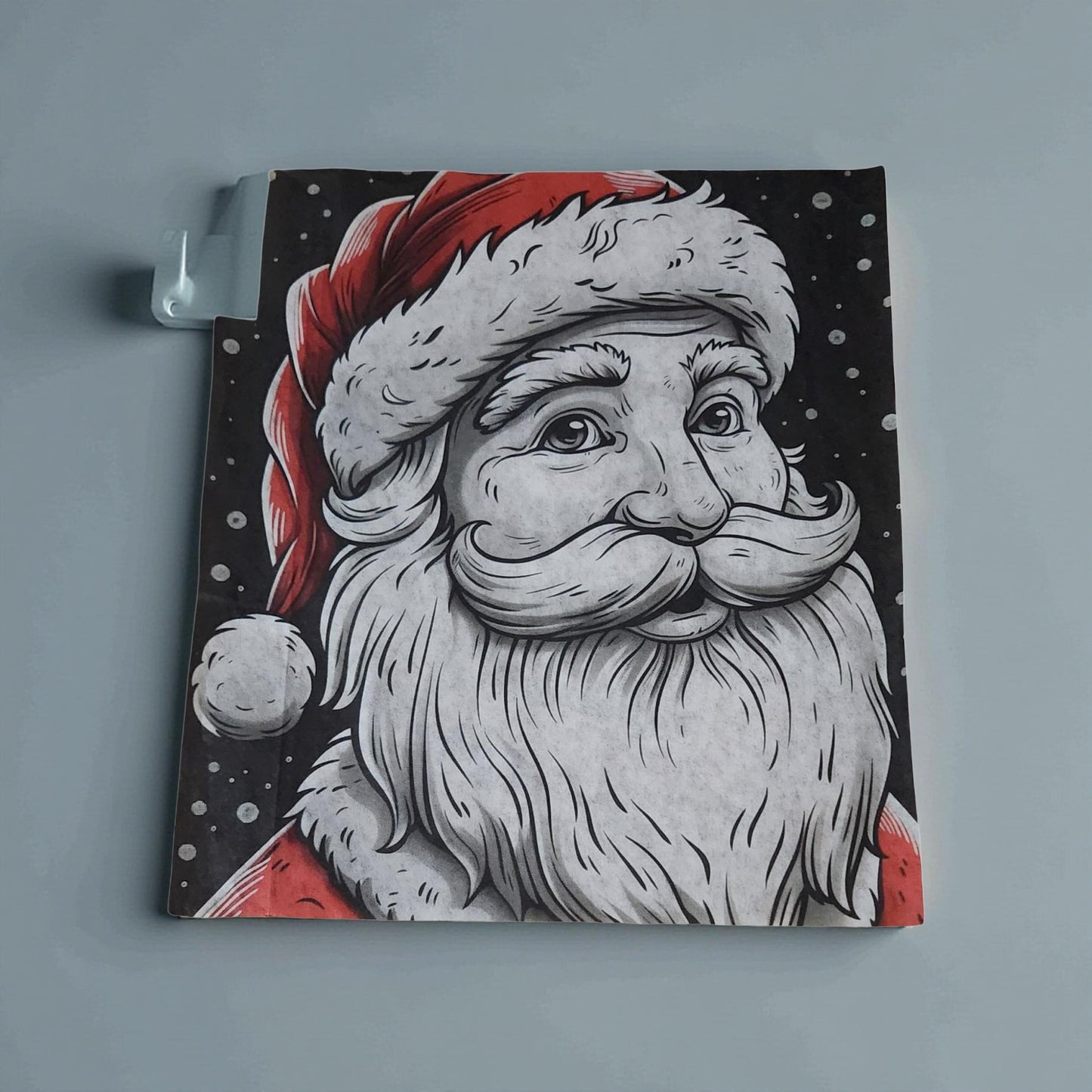 Monotone Santa Face Decoupage Paper