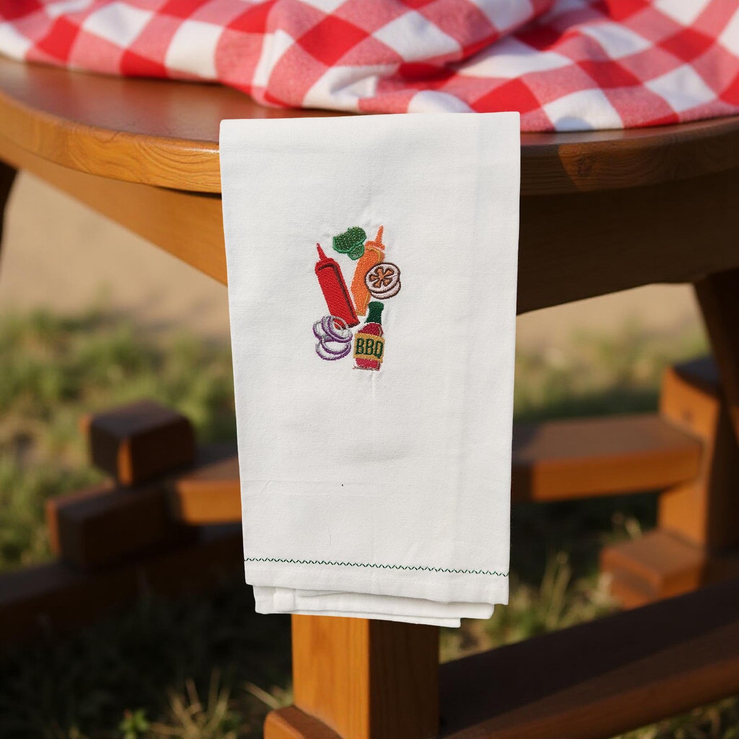 Hand-Crafted Embroidered Summer Fun Hand Towels