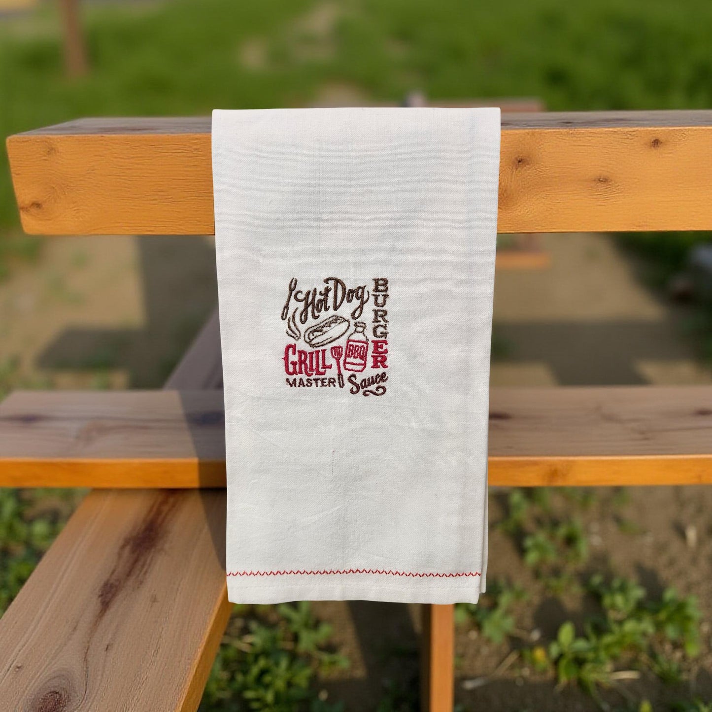 Hand-Crafted Embroidered Summer Fun Hand Towels
