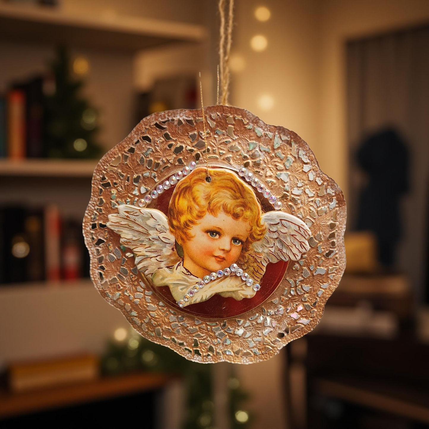 Lace Embellished Angel Ornament