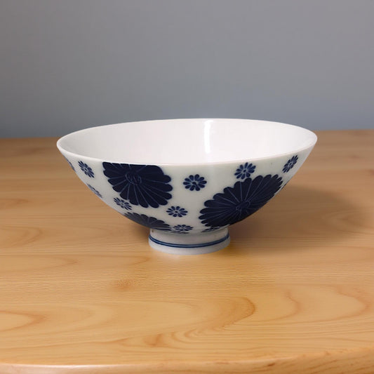 Arita Ware Mizuho Porcelain Blue Bowl