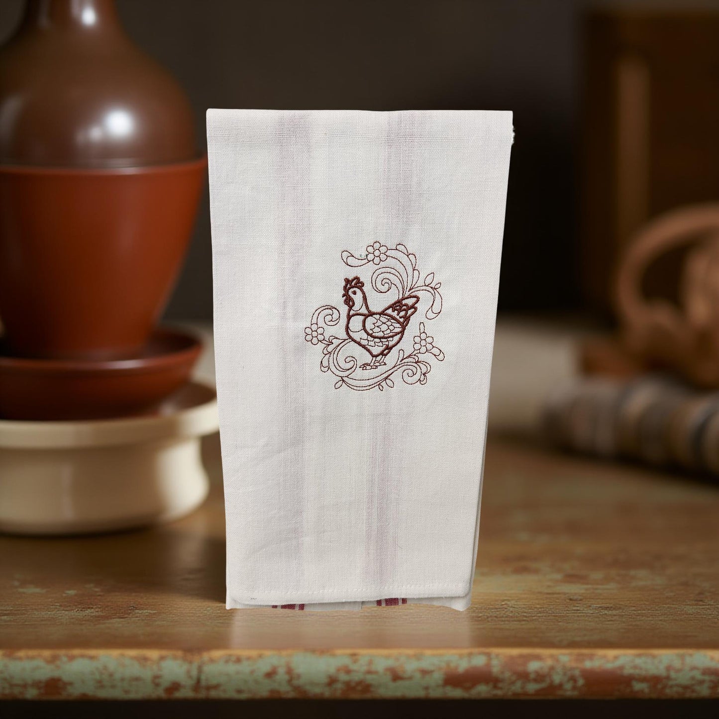 Hand-Crafted Embroidered Fall and Thanksgiving Hand Towels