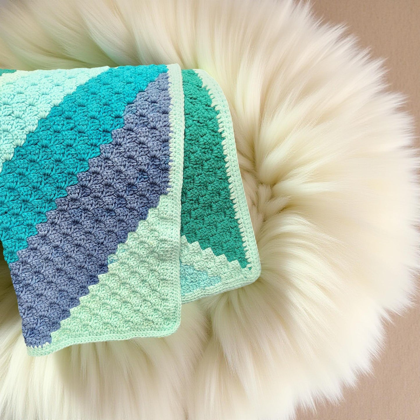 Handmade Crochet Baby Blanket - Soft & Cozy Newborn Gift