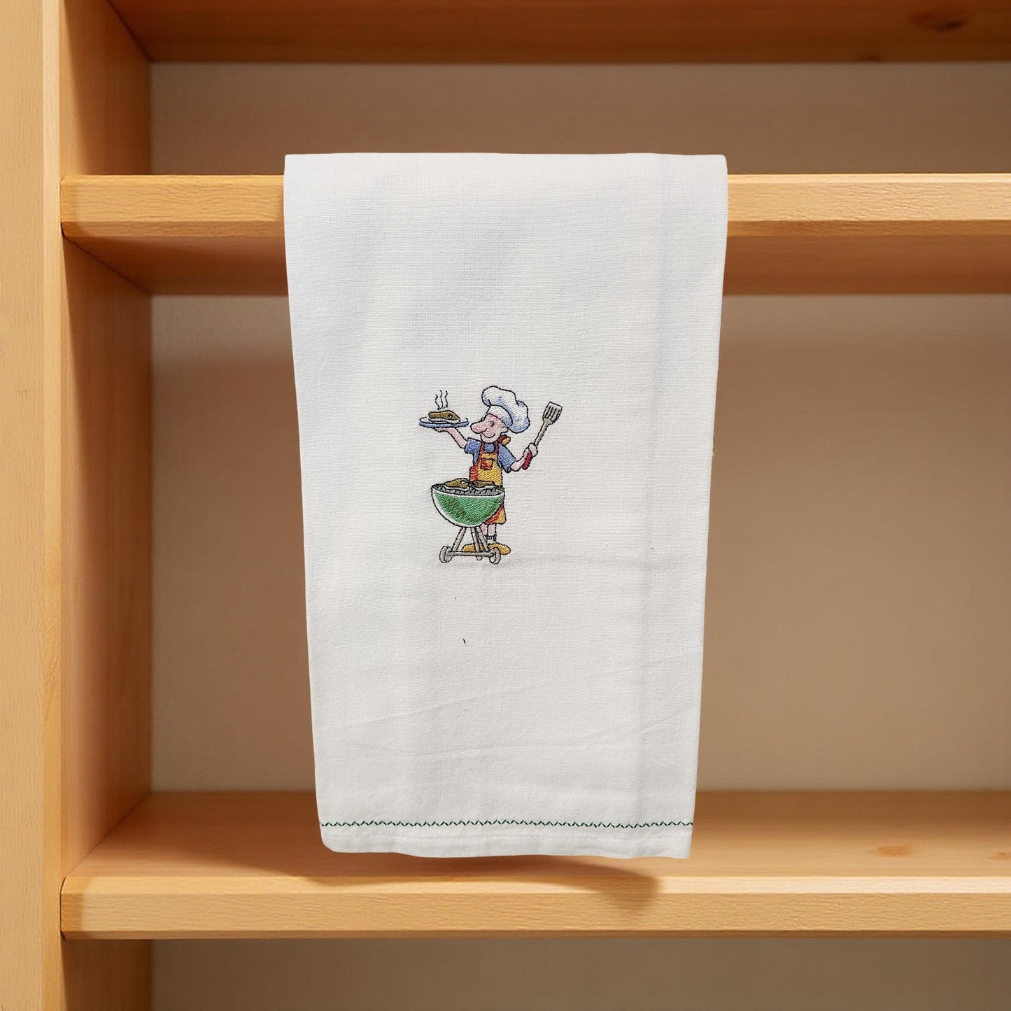 Hand-Crafted Embroidered Summer Fun Hand Towels