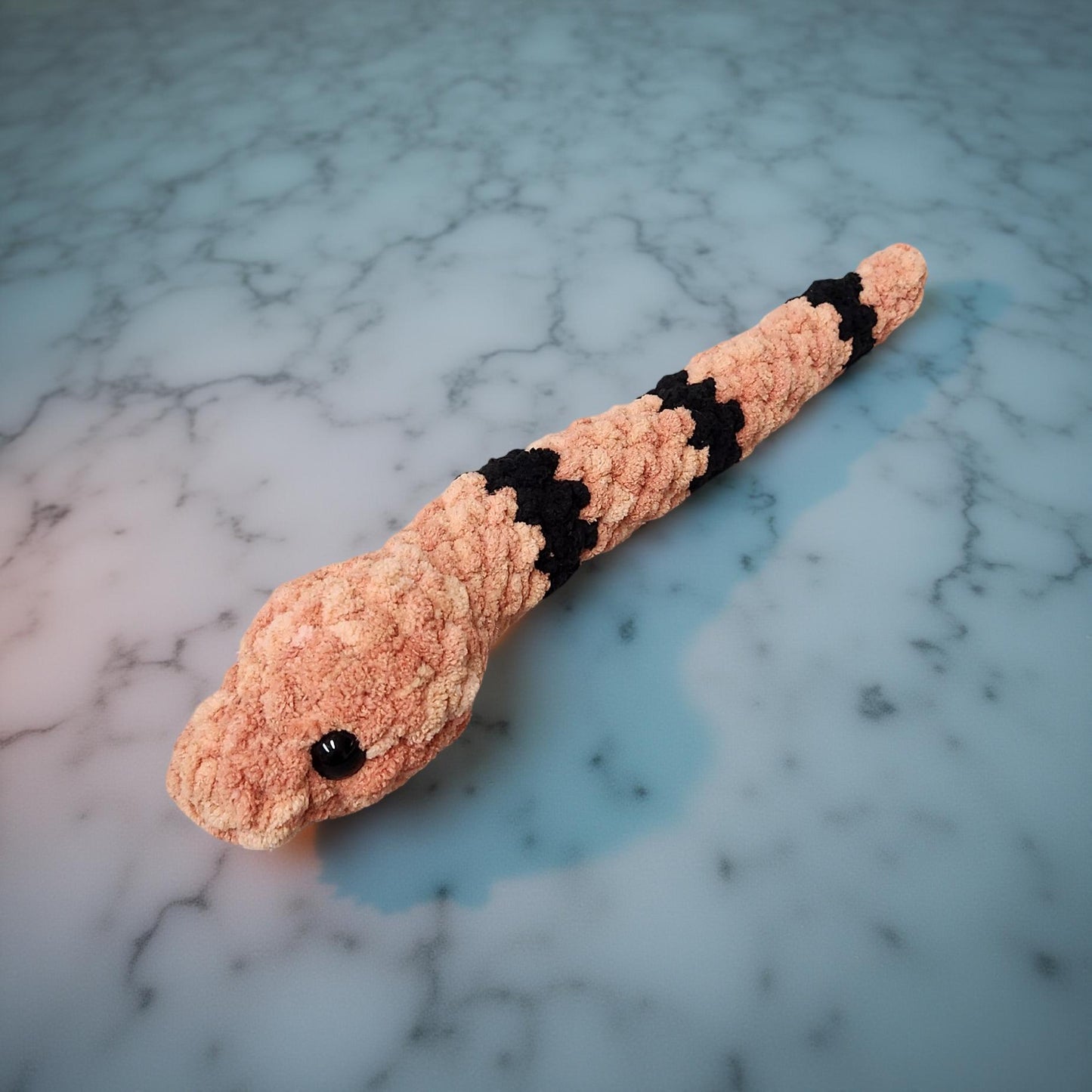 Small Handmade Crochet Coral Snake Plushies