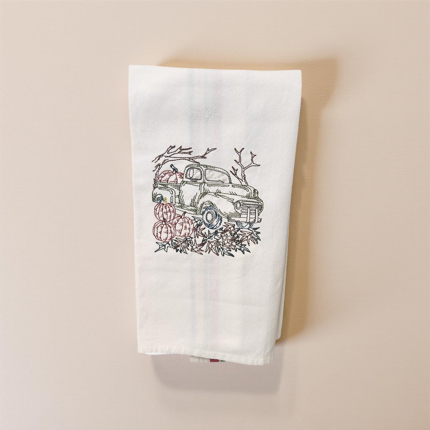 Hand-Crafted Embroidered Fall and Thanksgiving Hand Towels