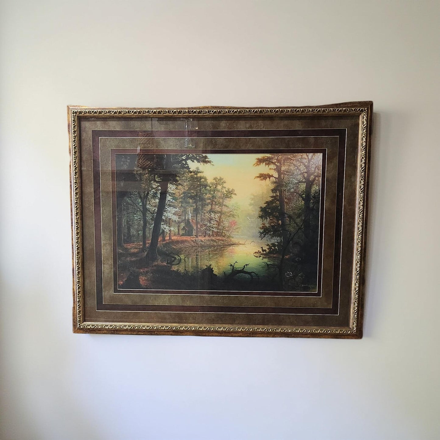 Louisiana Art Prints by R. C. Davis - Church in Woods