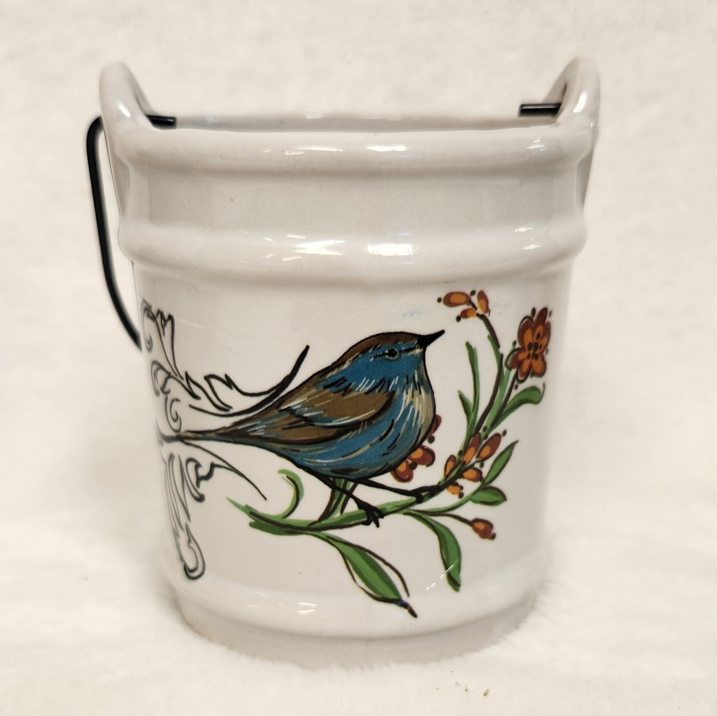 Whimsical Bird Motif Vintage Succulent Planter - Colorful and Unique