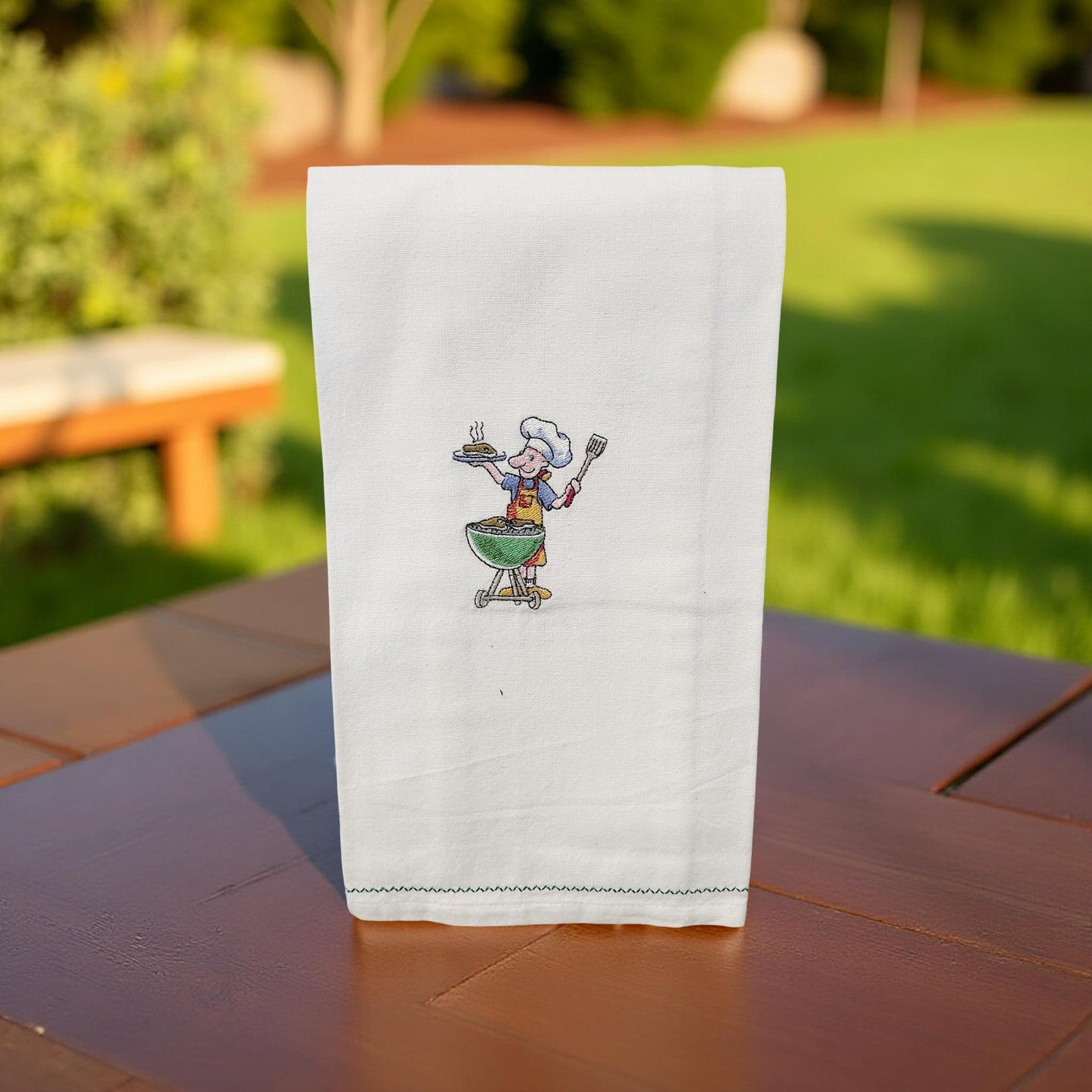 Hand-Crafted Embroidered Summer Fun Hand Towels