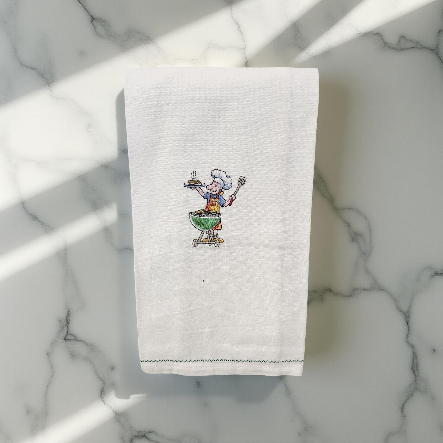 Hand-Crafted Embroidered Summer Fun Hand Towels