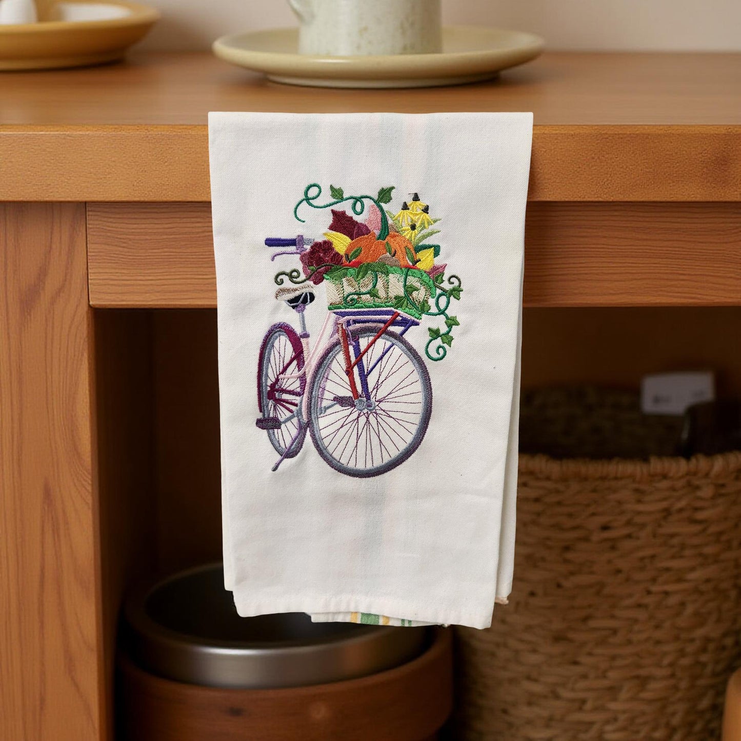 Hand-Crafted Embroidered Fall and Thanksgiving Hand Towels