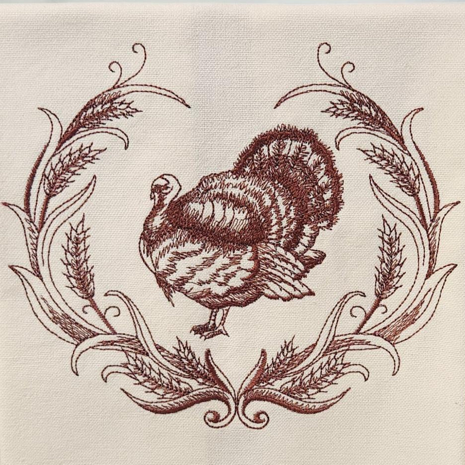 Hand-Crafted Embroidered Fall and Thanksgiving Hand Towels