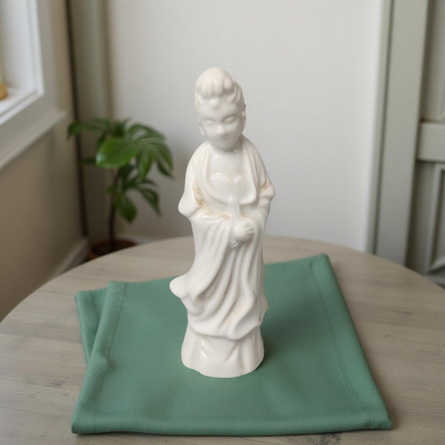 Miniature White Porcelain Guanyin Figurine