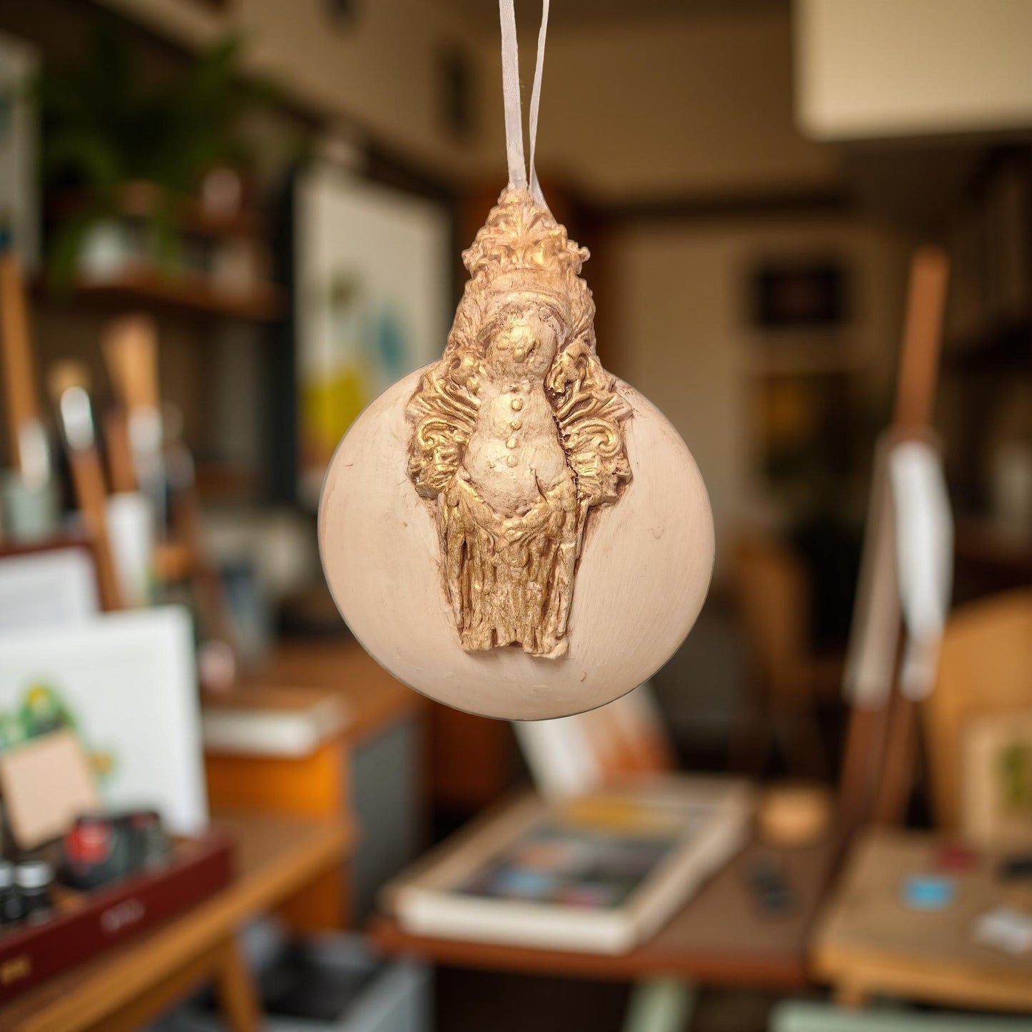 ⛄ Rustic Mr. & Mrs. Snowman Ornament