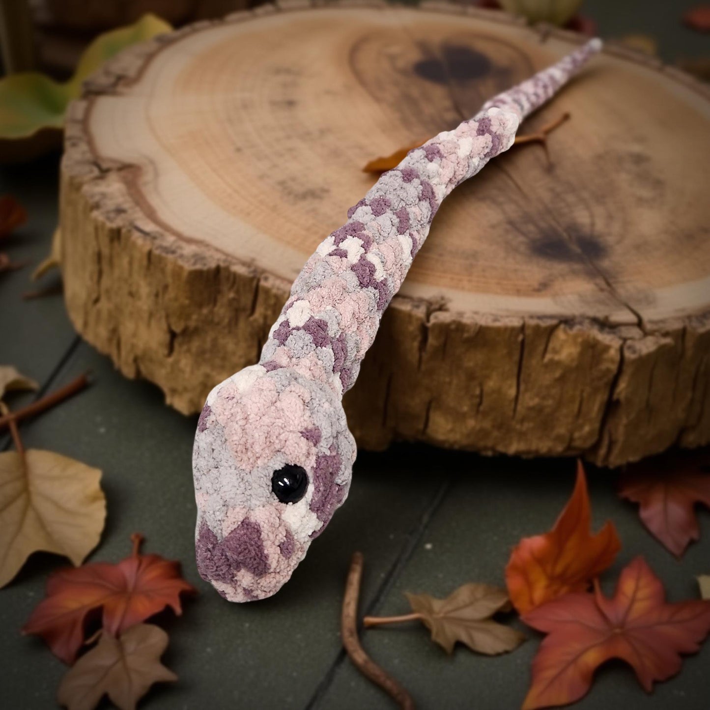 Small Handmade Crochet Coral Snake Plushies