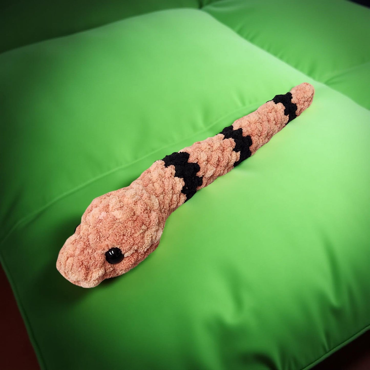 Small Handmade Crochet Coral Snake Plushies