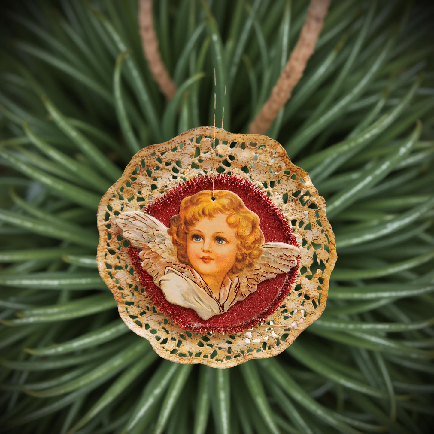 Lace Embellished Angel Ornament