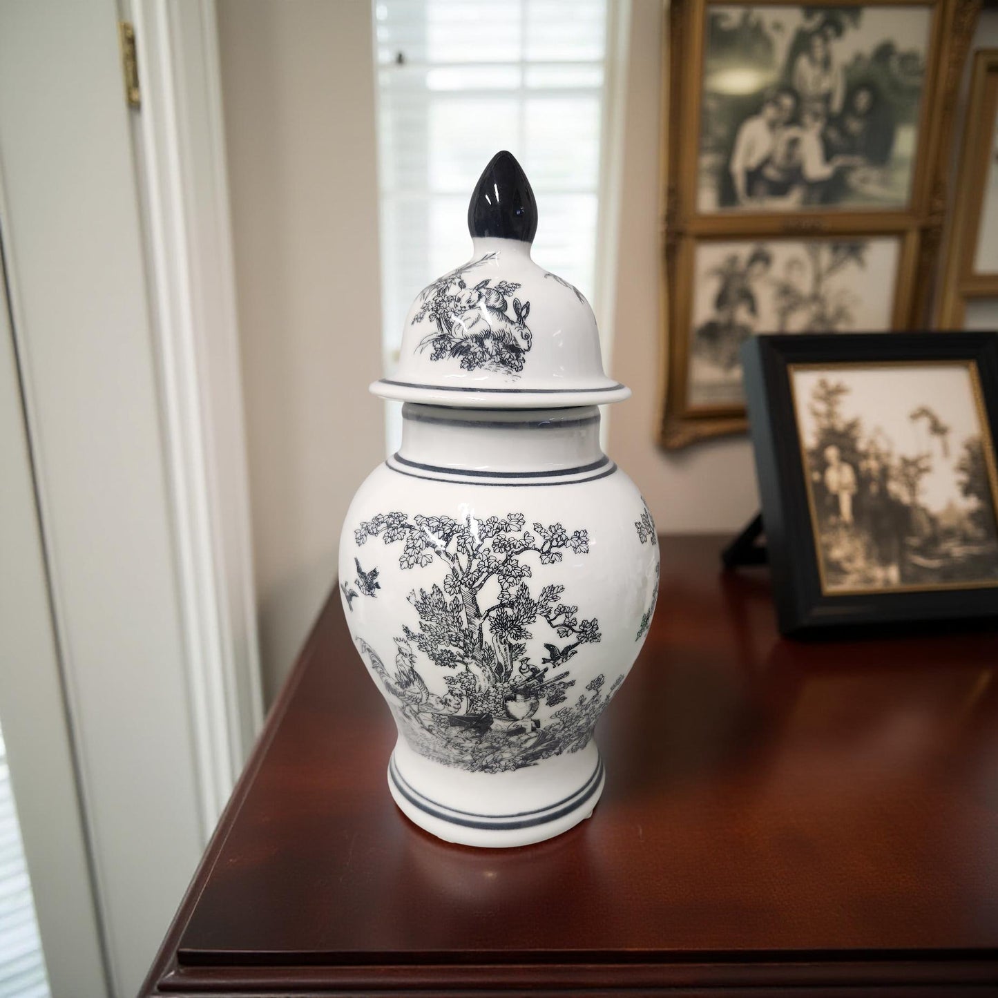 Vintage Chinese Dechang Taoci Porcelain Vase with Lid
