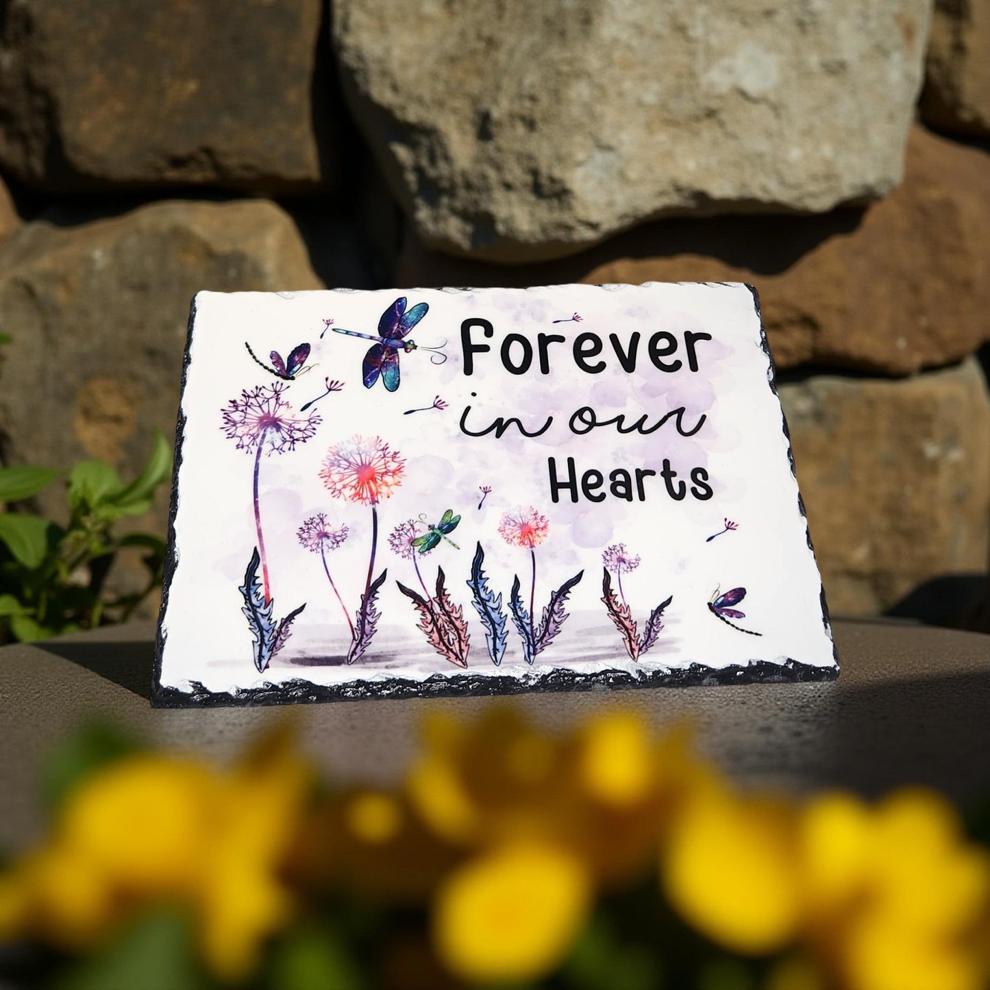 Dragonfly Decorative Slate - Beautiful Memorial Sign