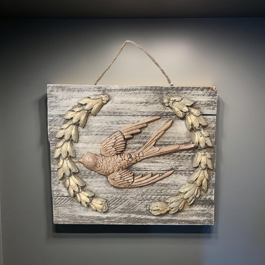 Rustic Sparrow Wall Art - Hand-crafted Design