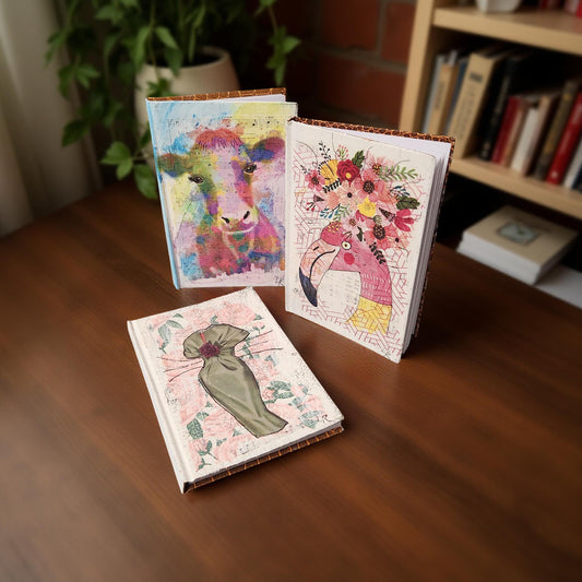 Whimsical Hand Decorated Notebook - Personalized Journal