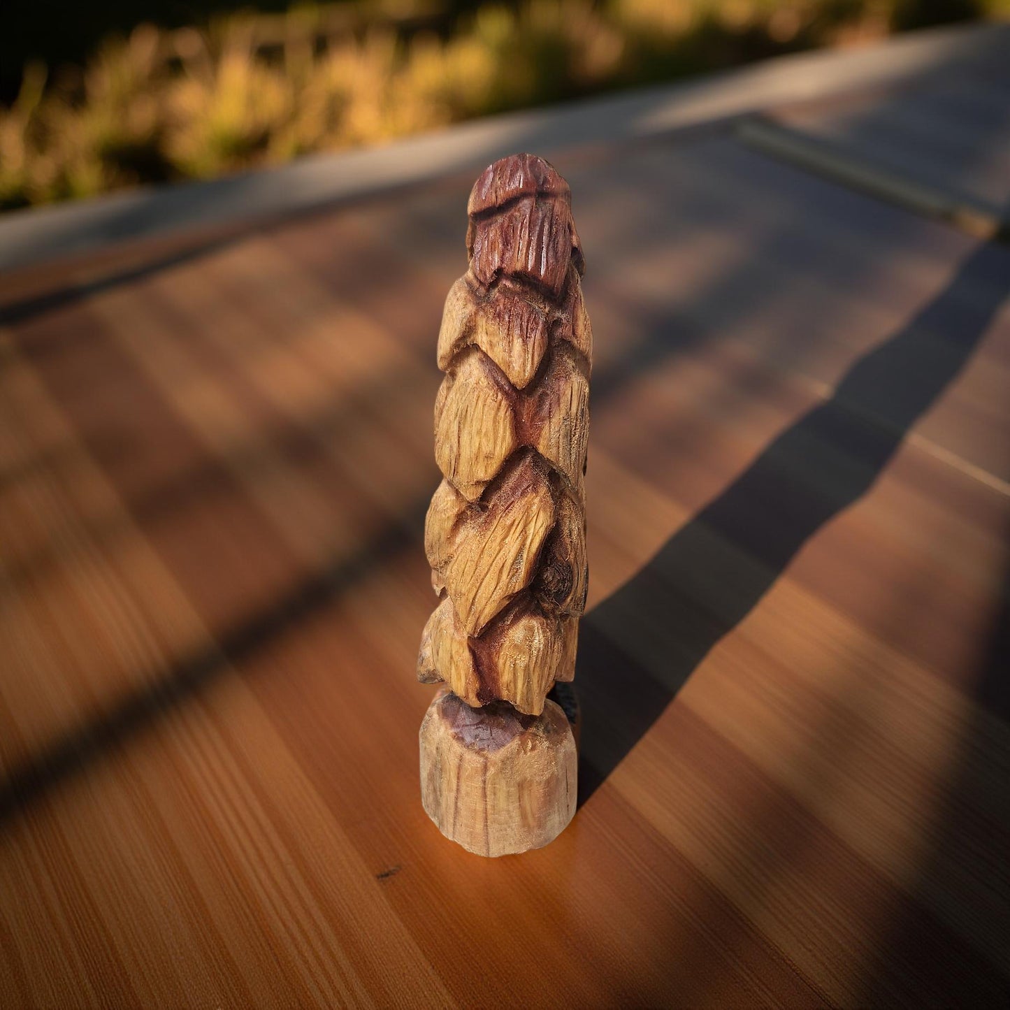 Rustic Hand Carved Wood Spirits Sculptures - One-of-a-Kind Carvings