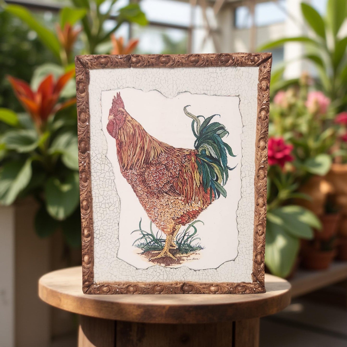 Whimsical Rooster Wall Art - Handmade Home Decor
