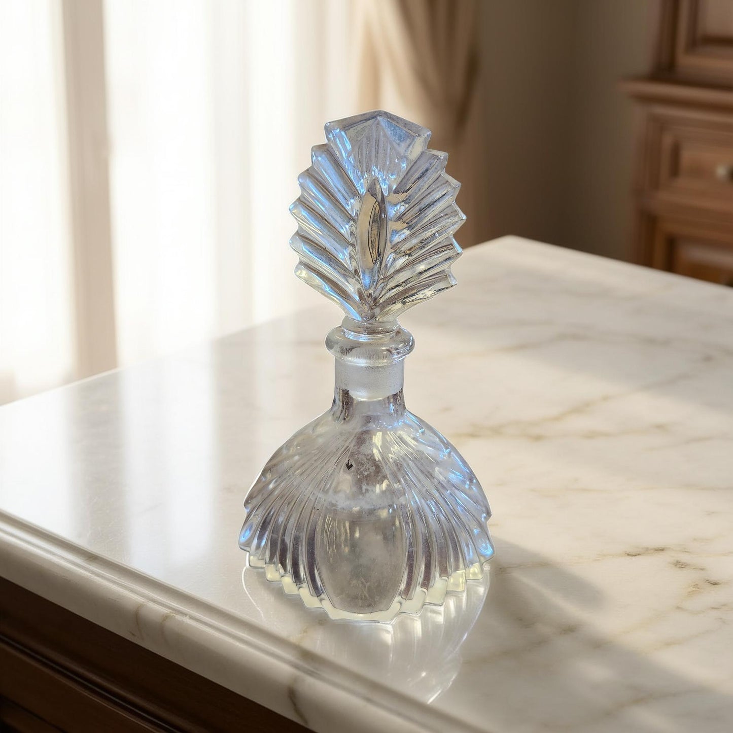 Vintage Clean Pressed Perfume Bottle - 1920's