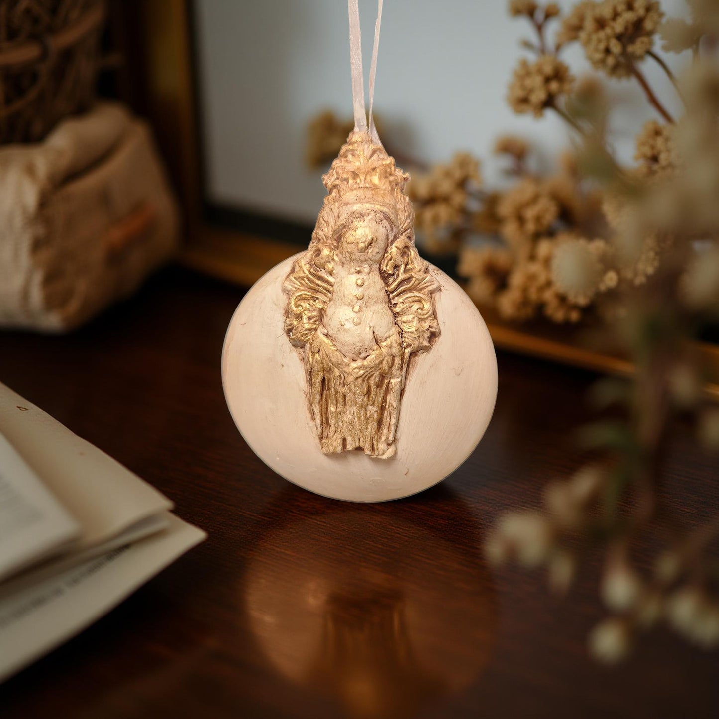 ⛄ Rustic Mr. & Mrs. Snowman Ornament