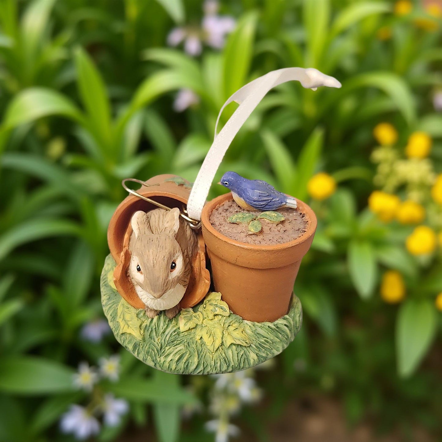 2004 Hide and Seek Bunny Ornament - Vintage Marjolein Bastin's Easter Hallmark Collection