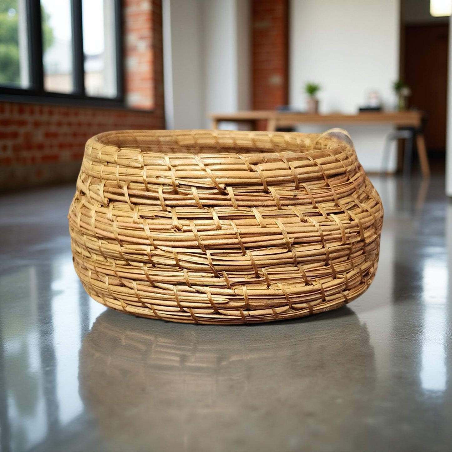 Rustic Pine Needle Basket - Handmade Storage Solution