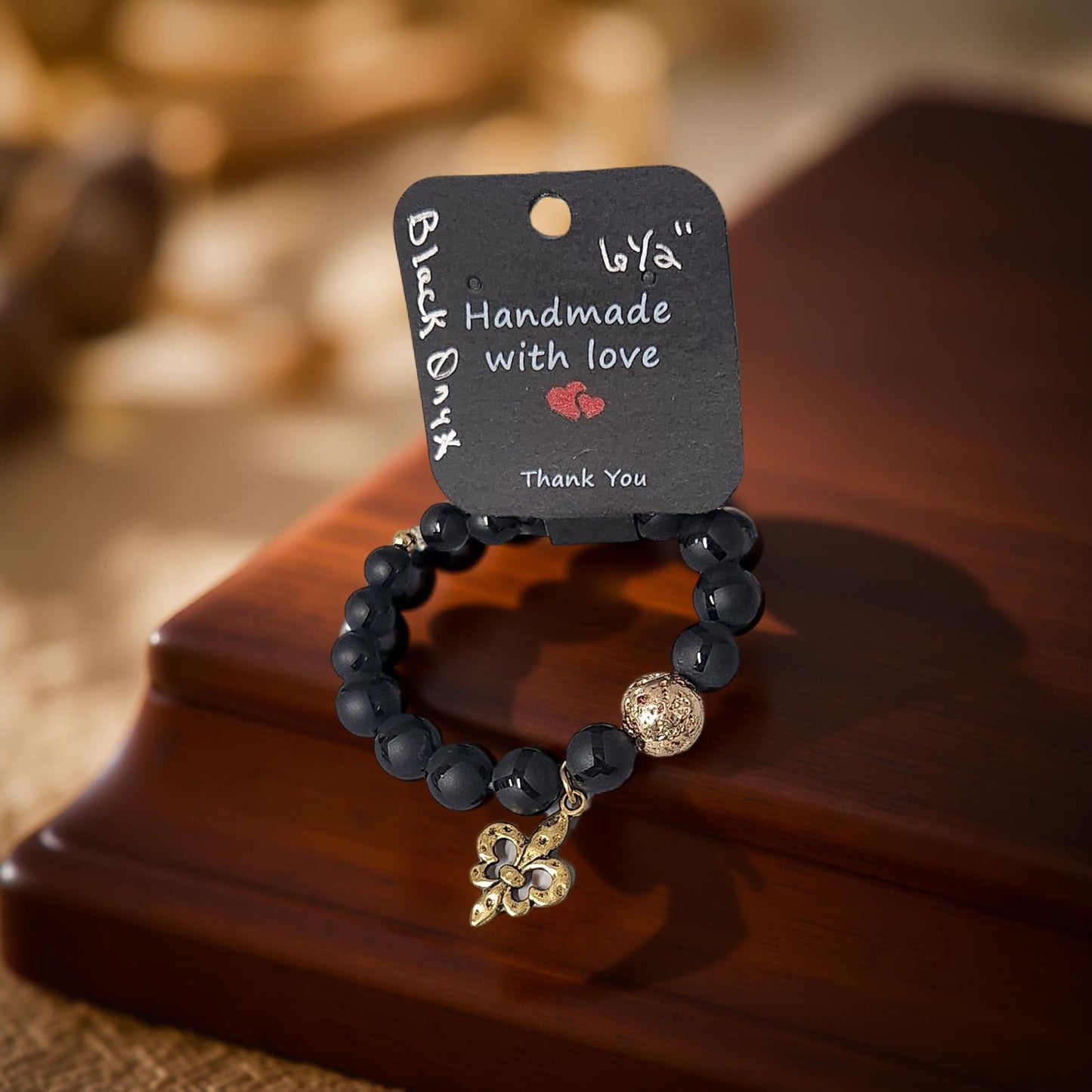 Black Onyx Beaded Bracelet - Stone of Protection