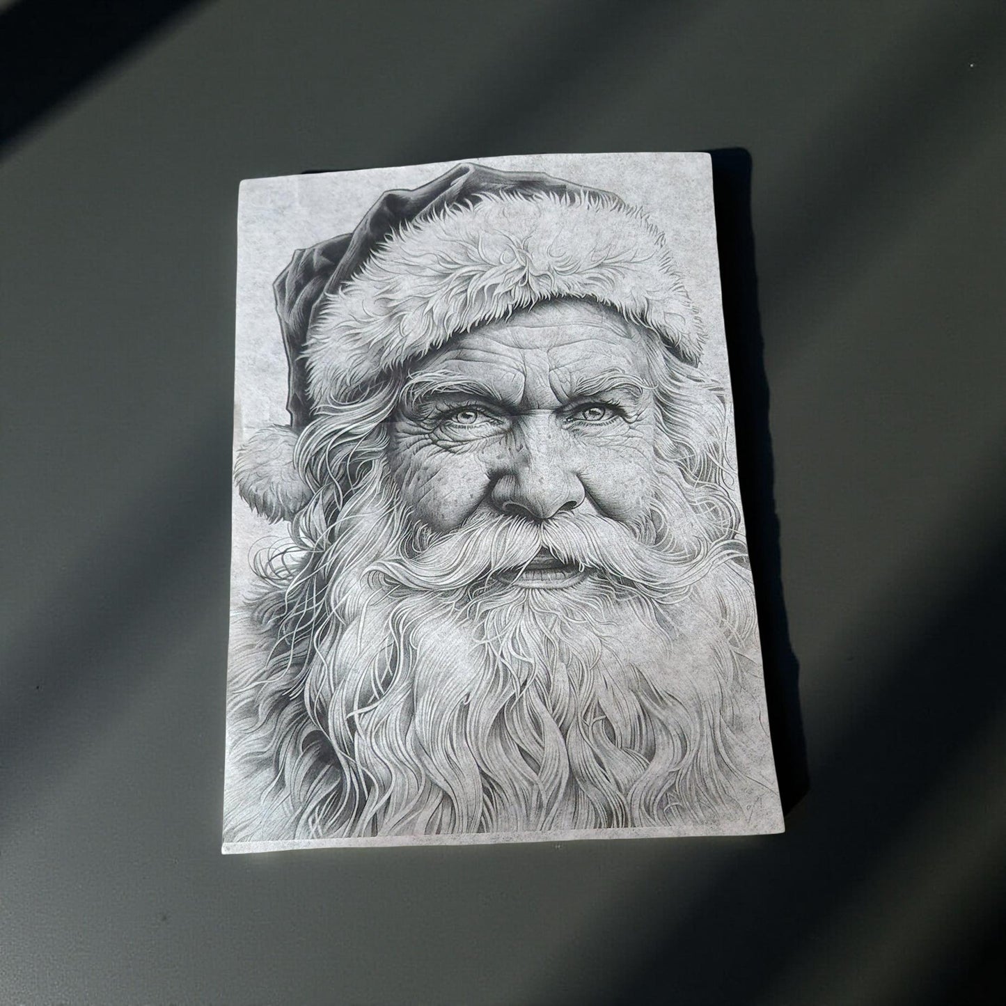 Monotone Santa Face Decoupage Paper