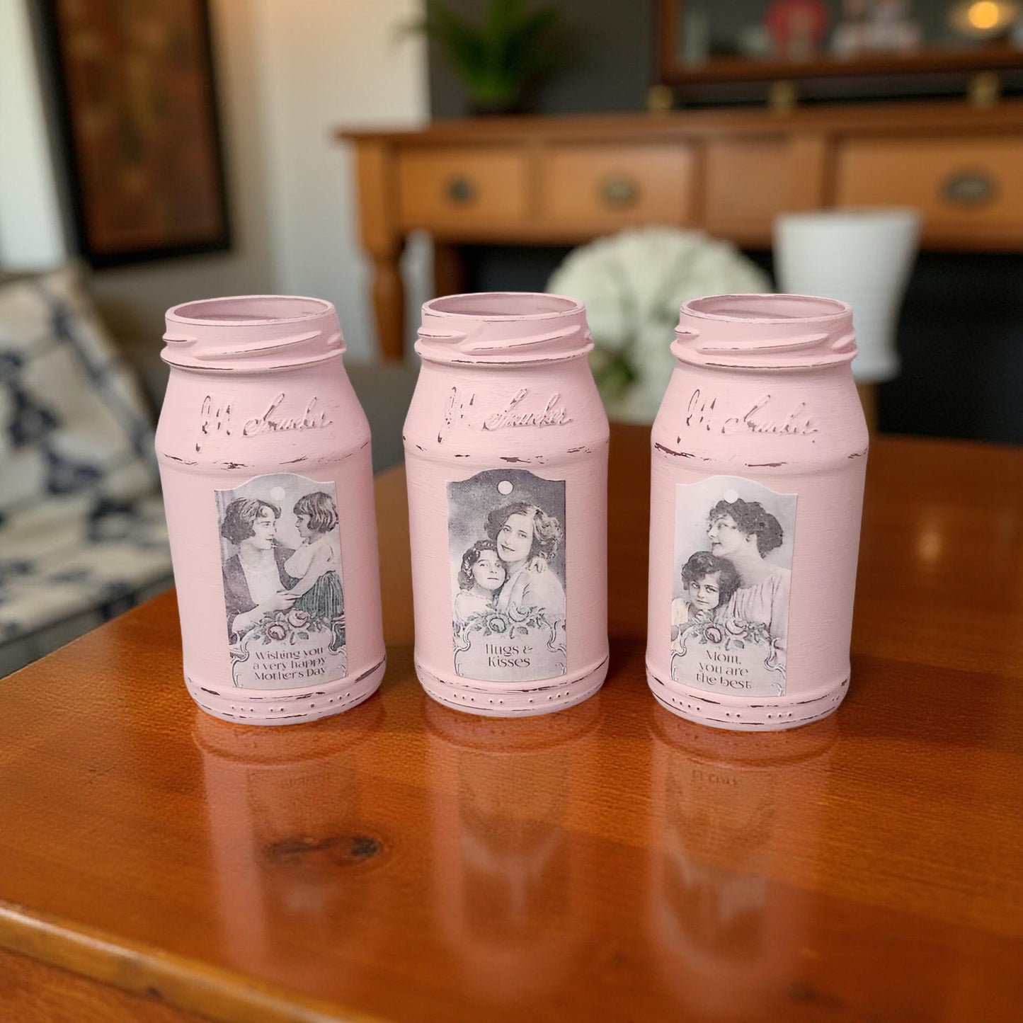 Vintage-Inspired Rustic Vases (set of 3) - Small Size