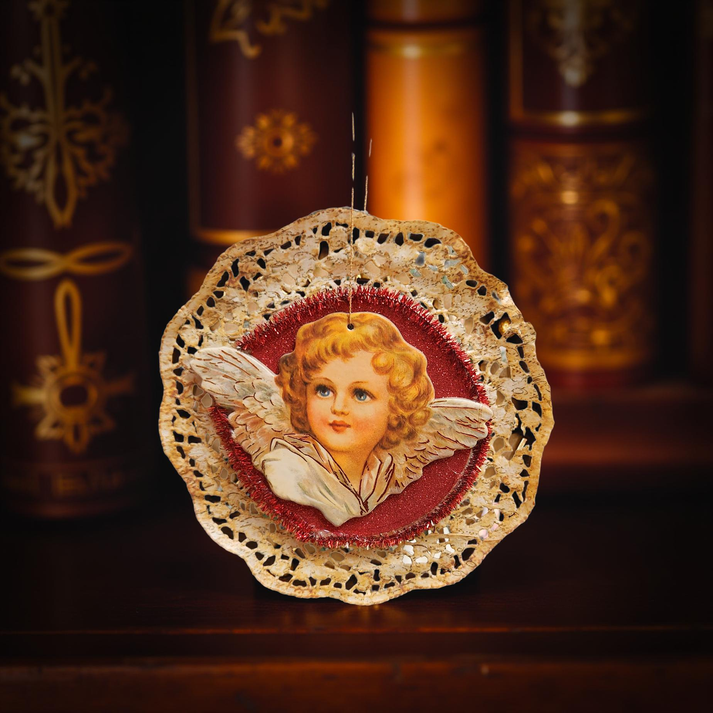 Lace Embellished Angel Ornament