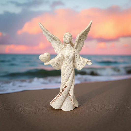 Resin Angel Figurine with Inspirational Quote