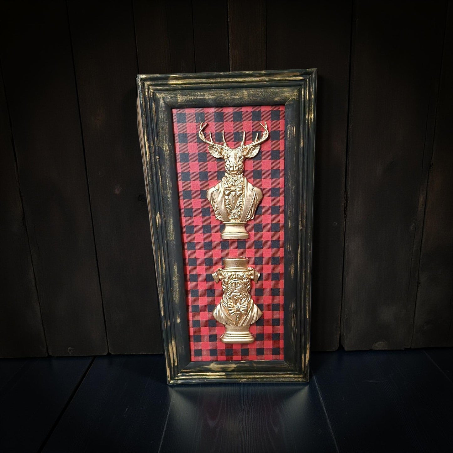 Bulldog and Stag Framed Art
