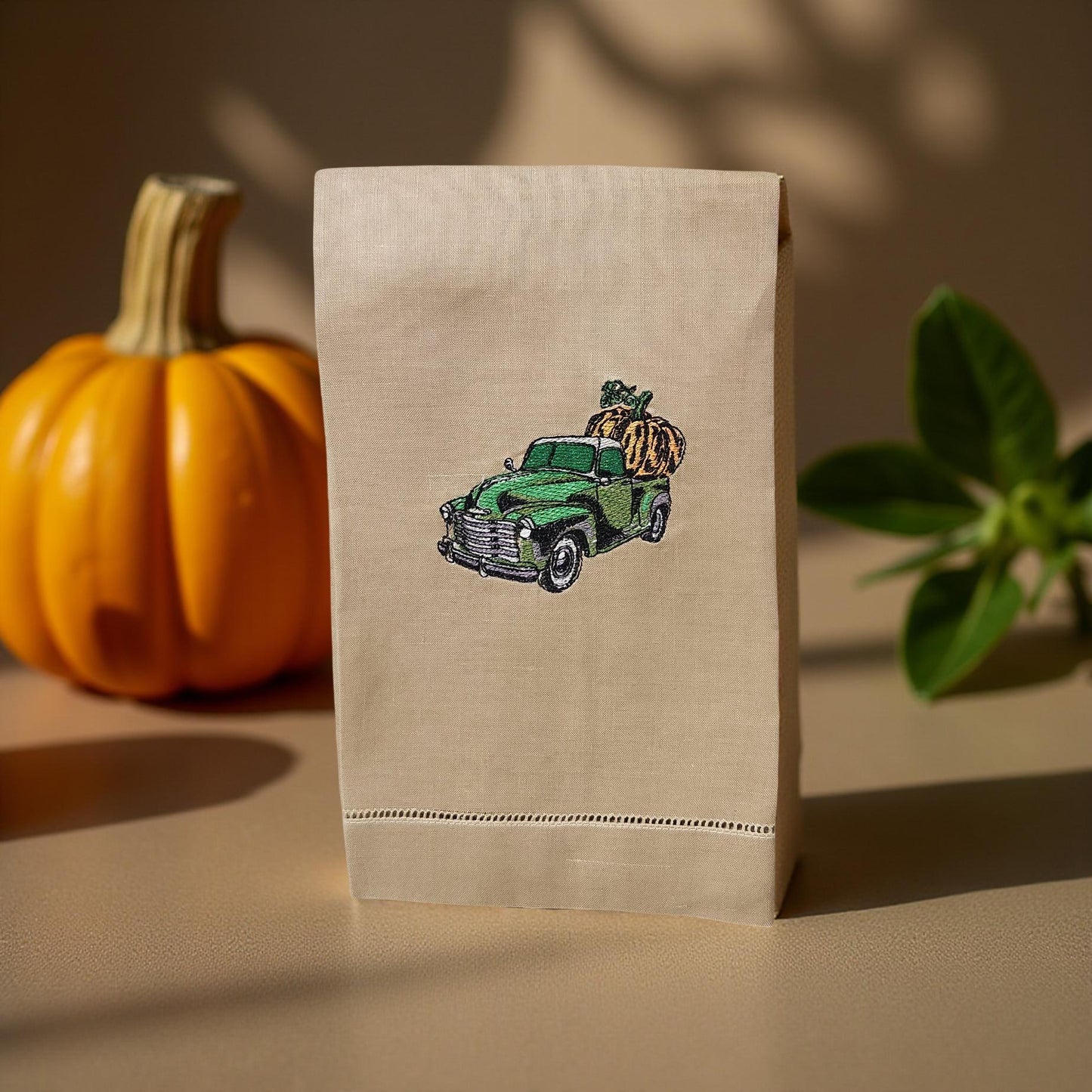 Hand-Crafted Embroidered Fall and Thanksgiving Hand Towels