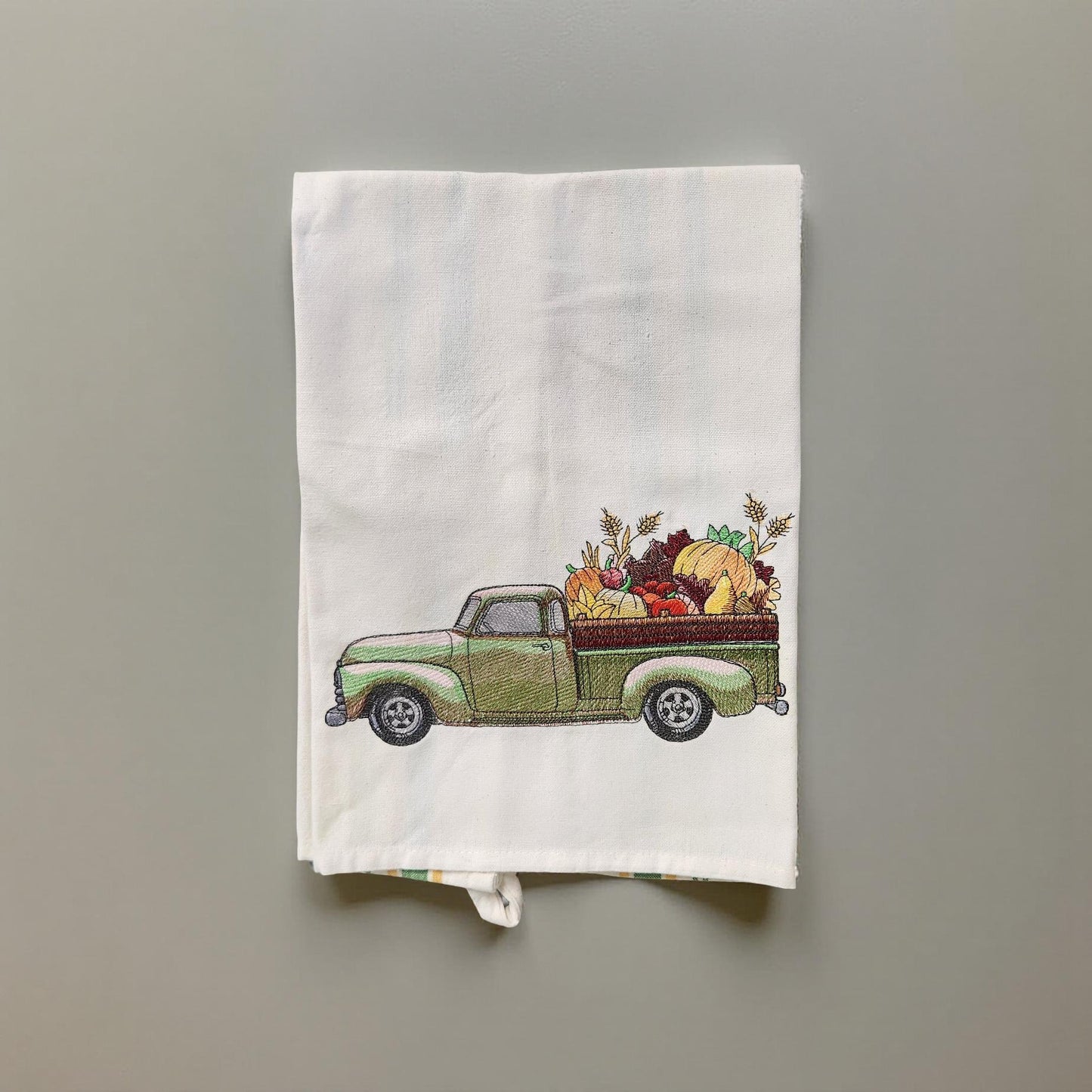 Hand-Crafted Embroidered Fall and Thanksgiving Hand Towels