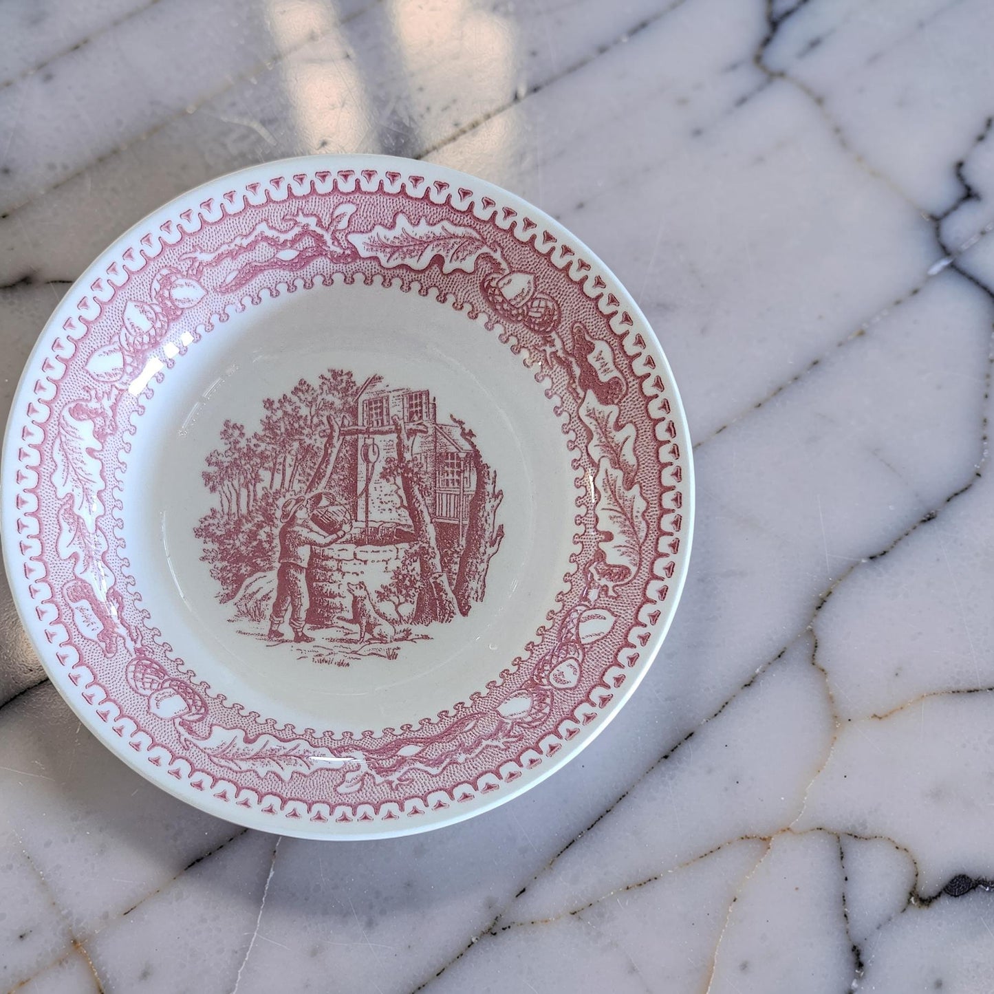 Vintage Royal Ironstone “Memory Lane” Red Fruit Bowl.