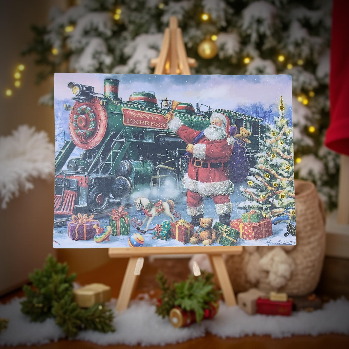 Santa Express Art and Easel