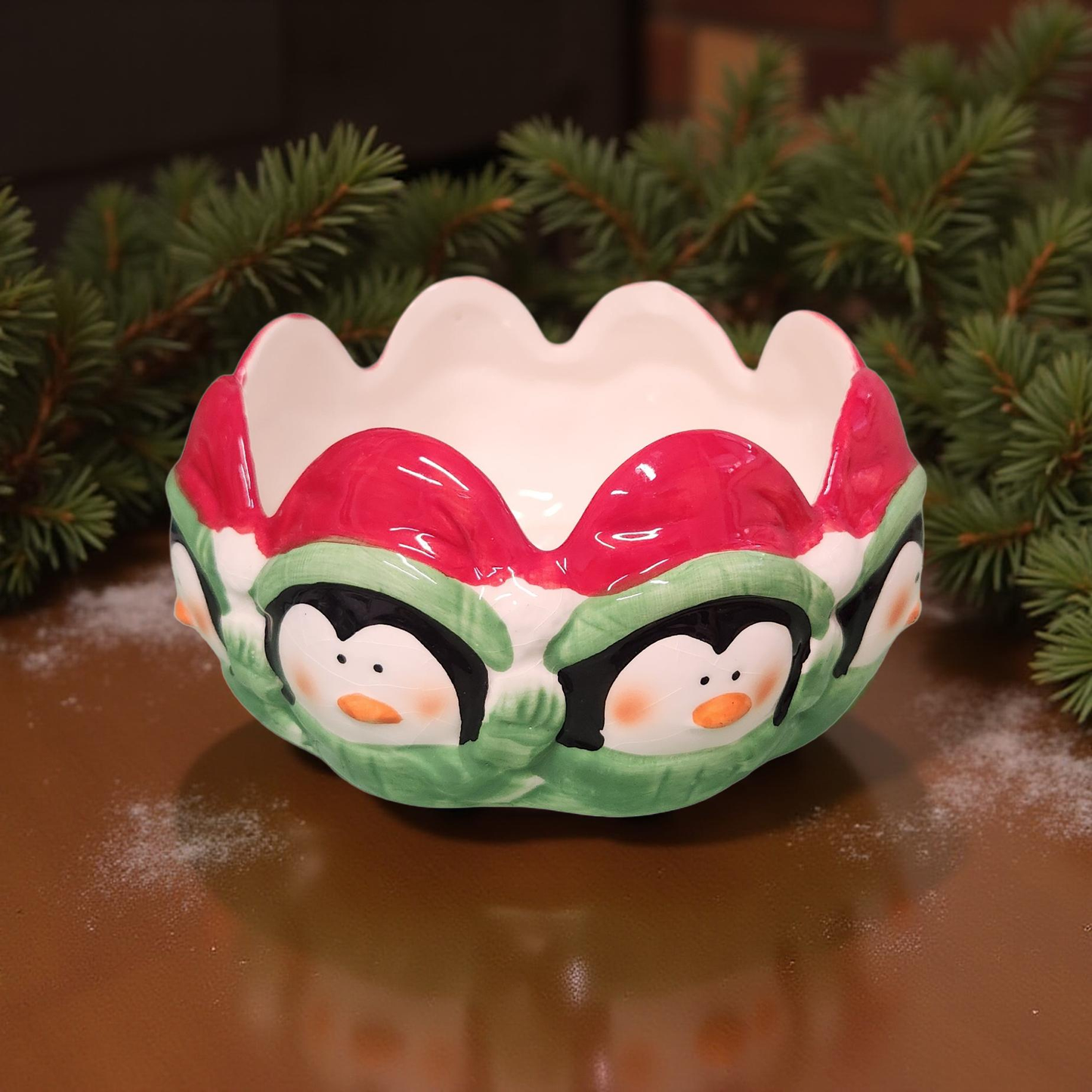 ❄️ Penguin Party Ceramic Candy Bowl