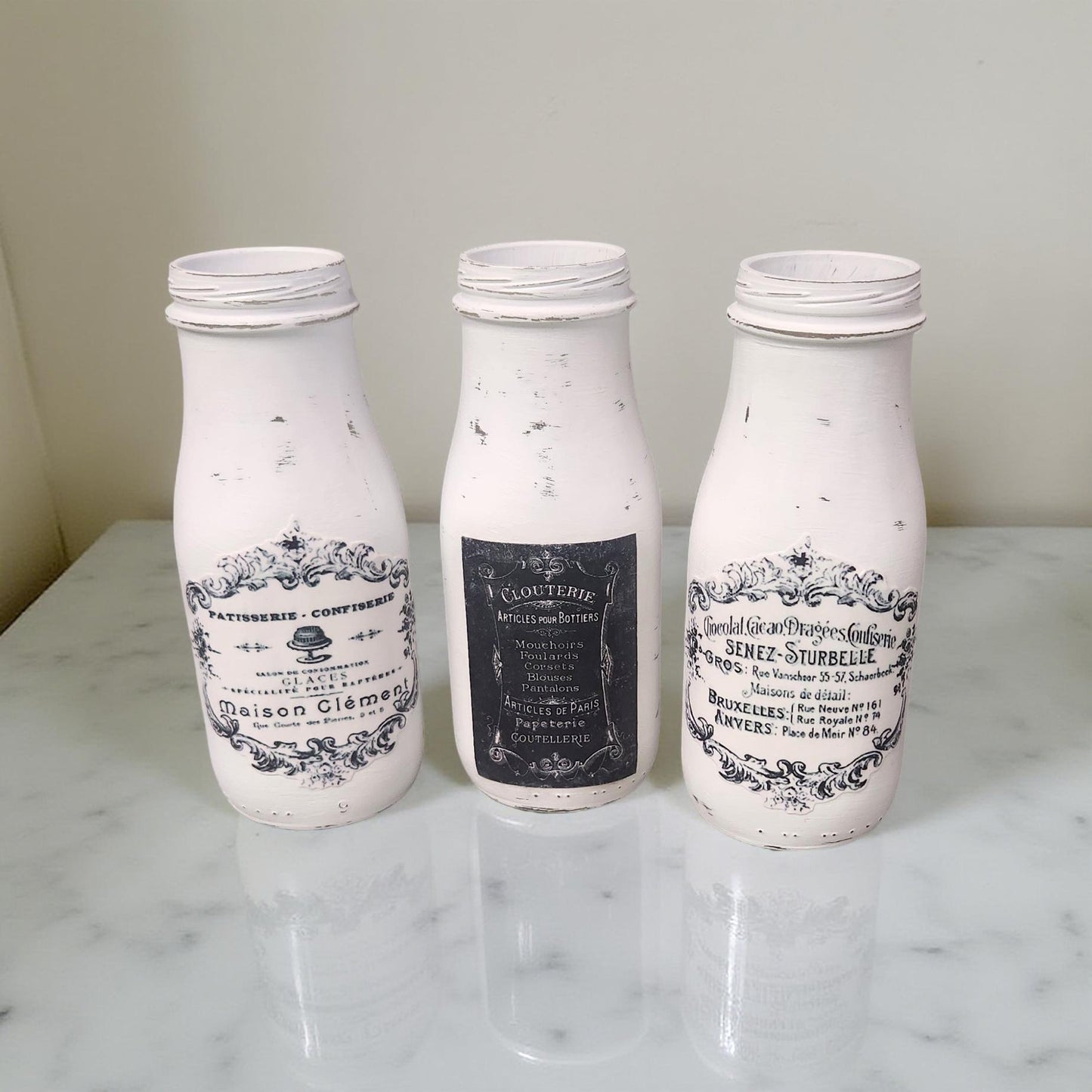 Vintage-Inspired Rustic Vases (set of 3) - Small Size