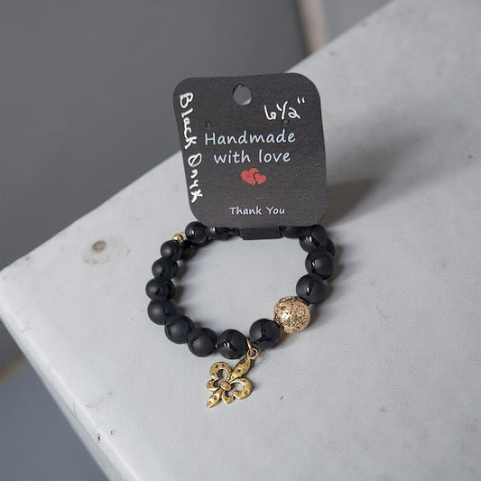 Black Onyx Beaded Bracelet - Stone of Protection