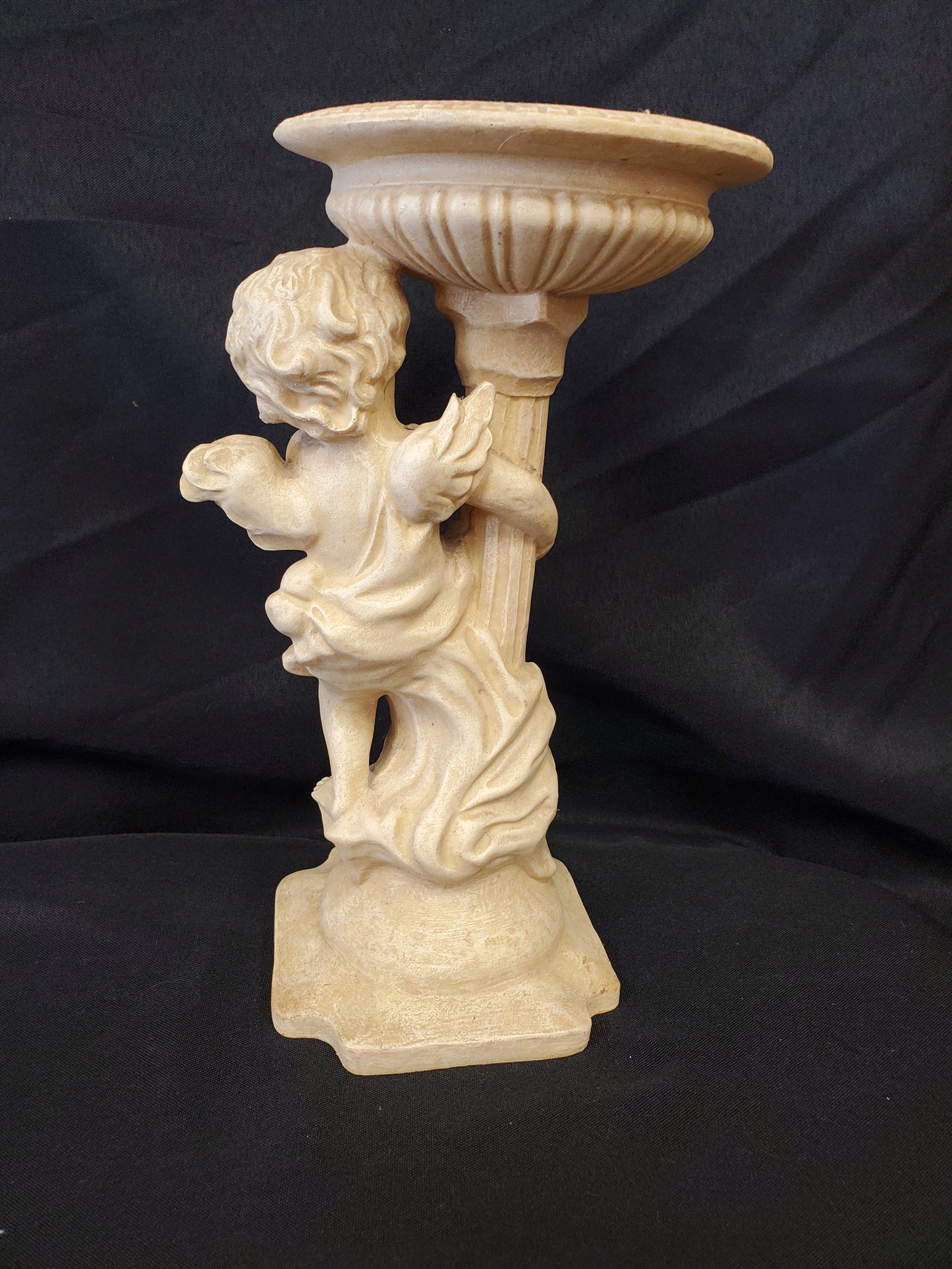 11" Cherub Statue Bird Feeder/Water Bowl