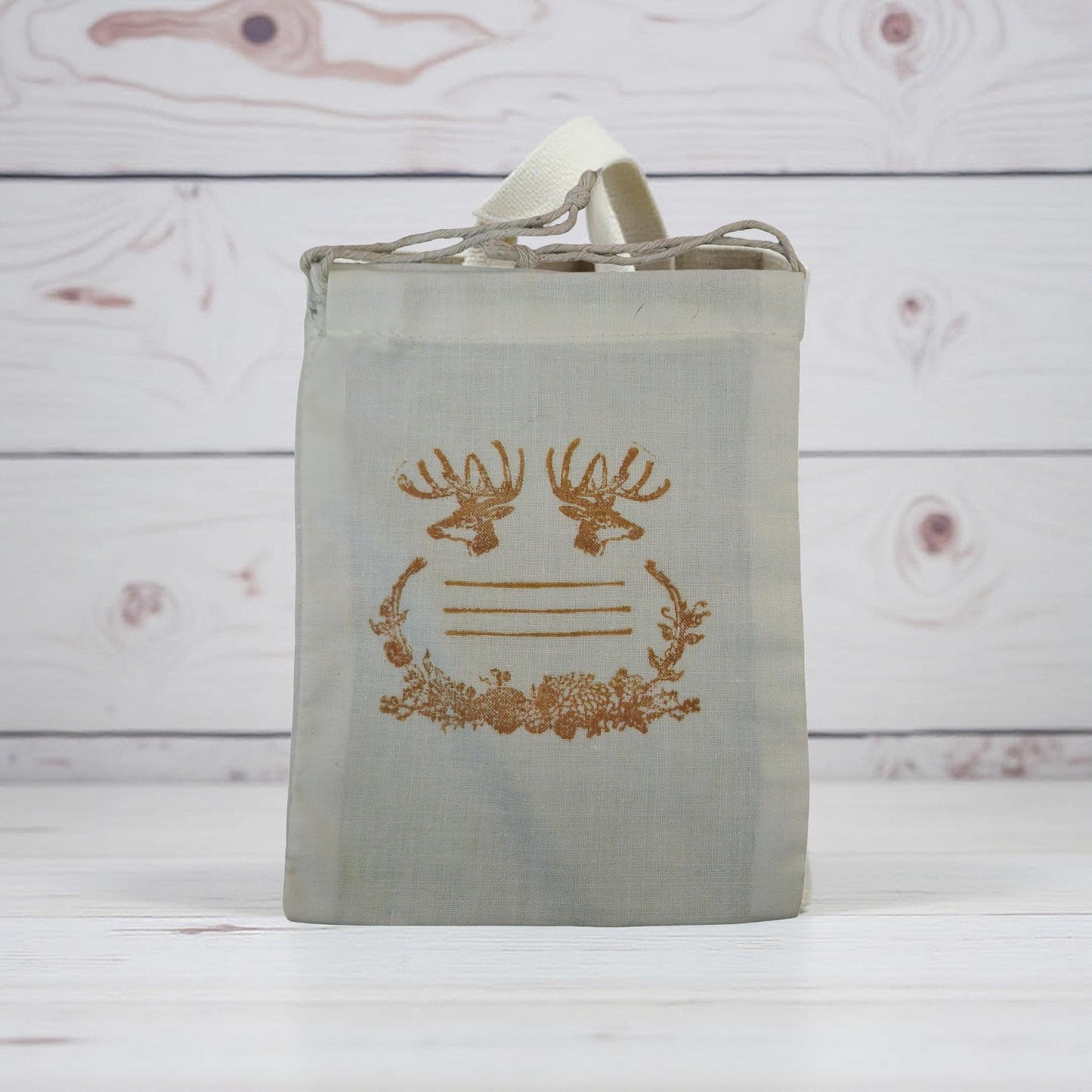 Festive Holiday Cloth Gift Bags - Reusable