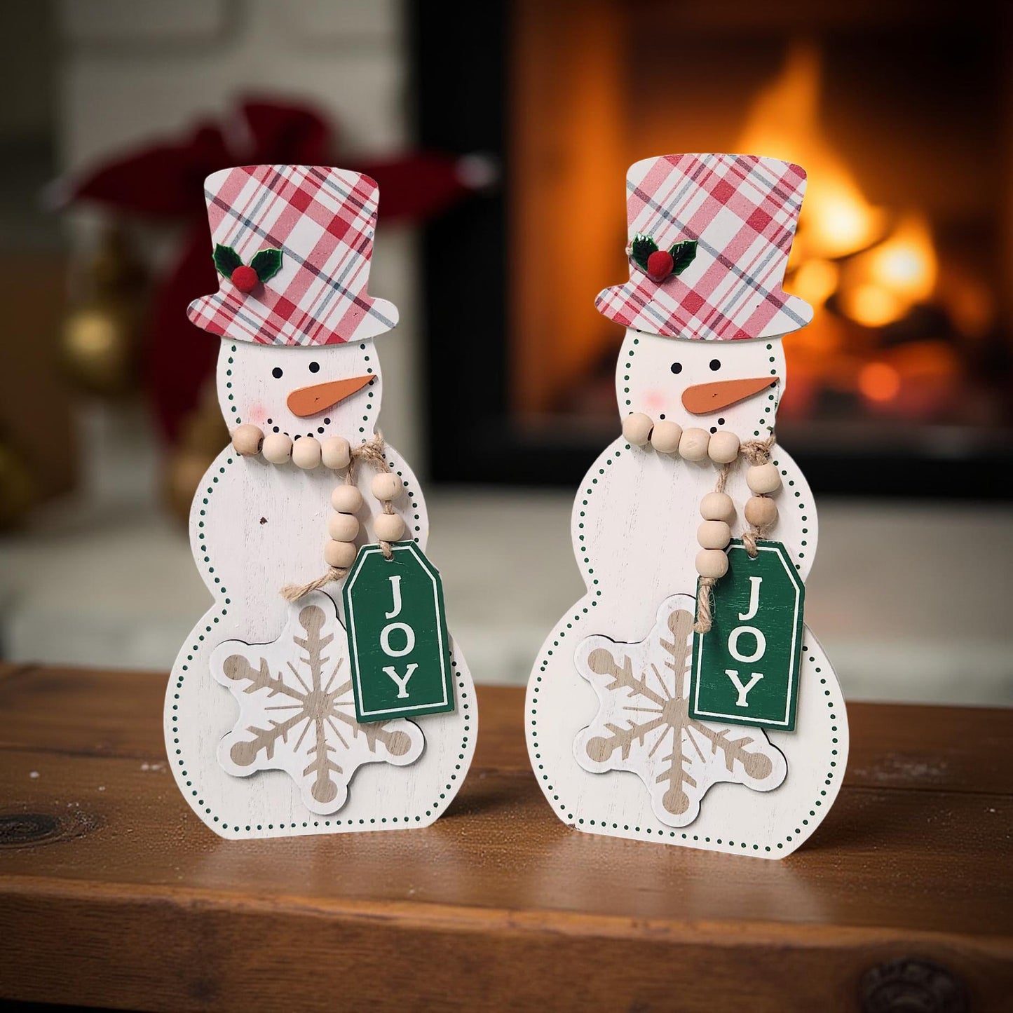 Wooden Snowman Holiday Decor