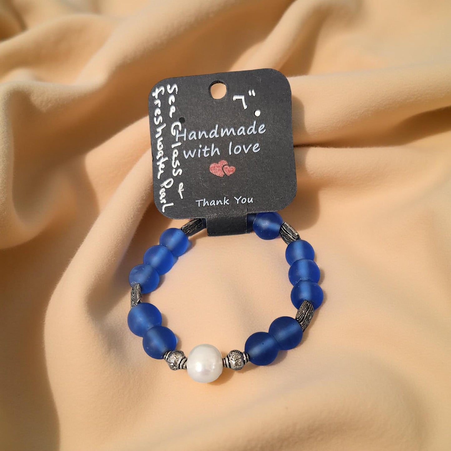 Ocean Lover's Sea Glass Bracelet - Unique Handmade Jewelry