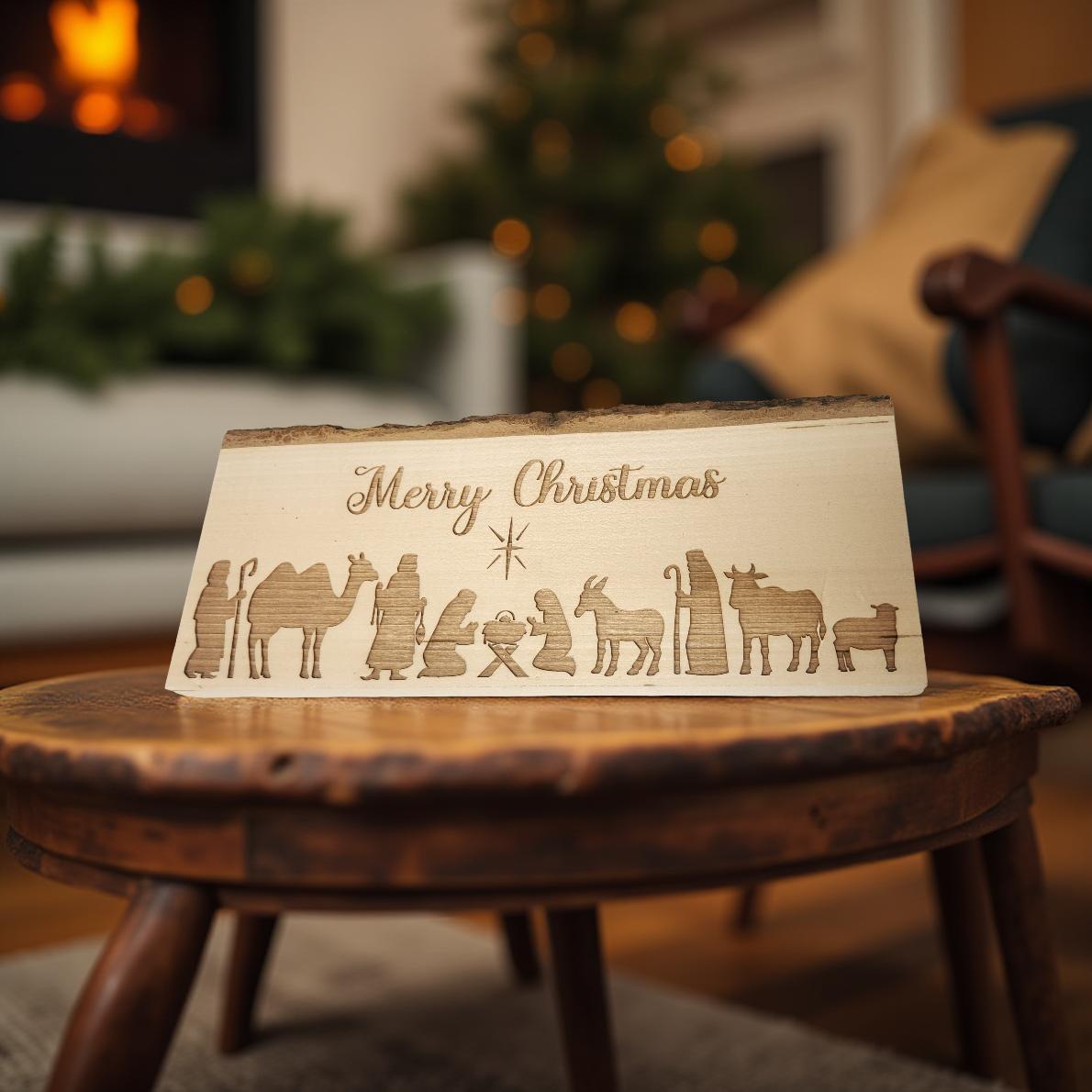 Christmas Wood Burned Artwork for Home Decor